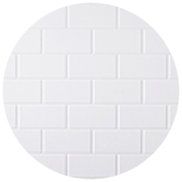 White tile shower wall