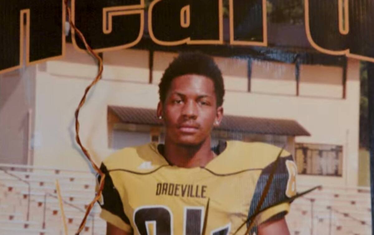 High school football player