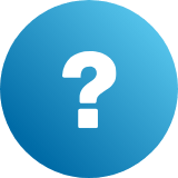 blue icon with a question mark