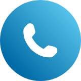 blue icon with a phone