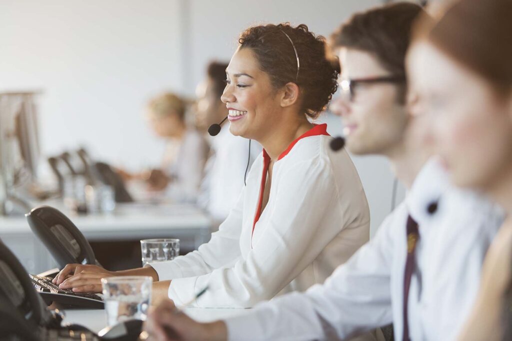 operator speaking to a customer