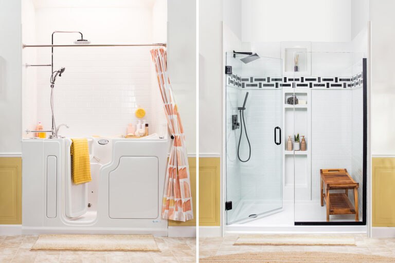 walk-in tub vs. walk-in shower
